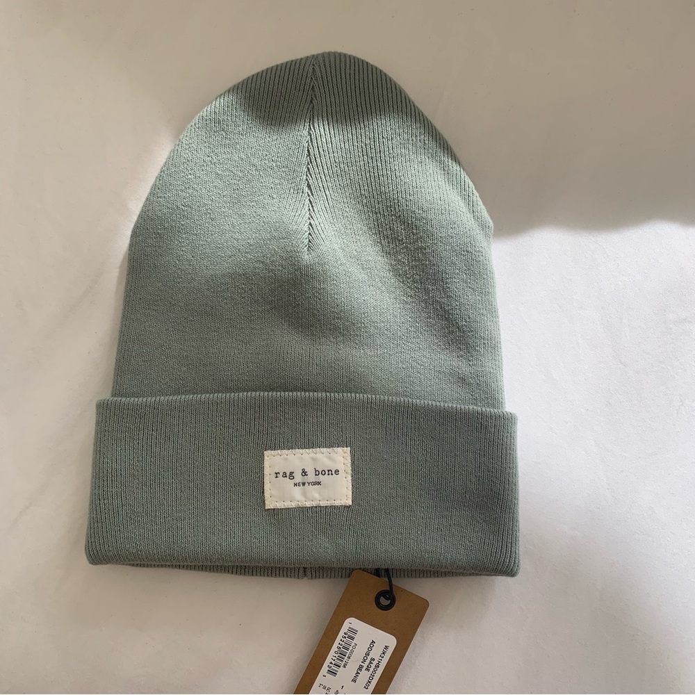 NWT rag & bone Addison beanie in sage